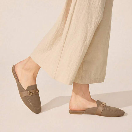 Women’s Textured Horsebit Mule Shoes