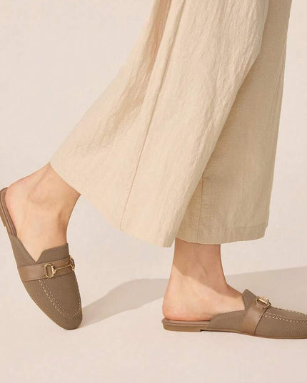 Women’s Textured Horsebit Mule Shoes