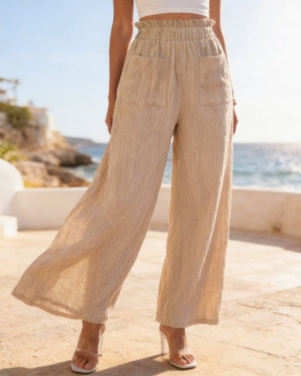 Women’s Wide Leg Drawstring Trousers