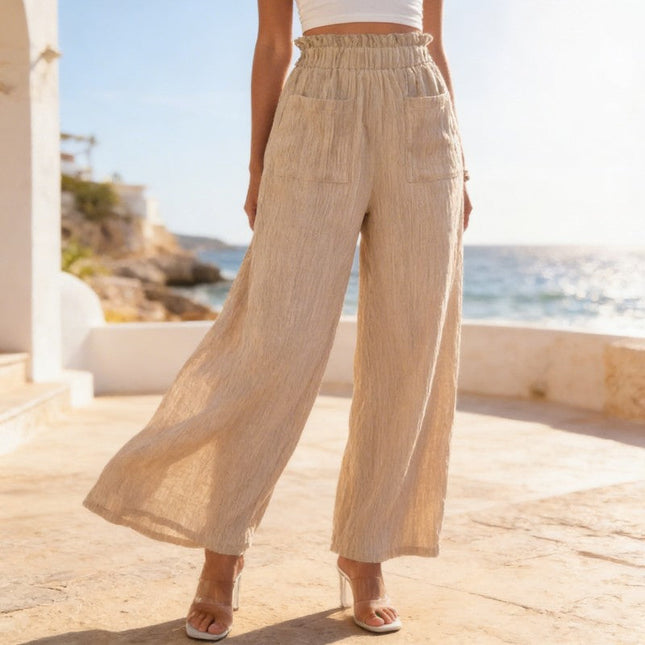 Women’s Wide Leg Drawstring Trousers