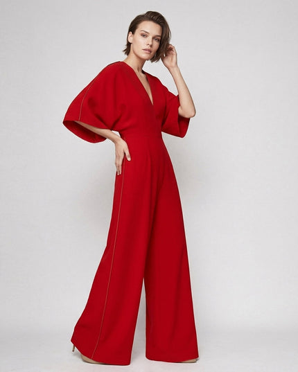 Women’s Wide-Leg Wrap Jumpsuit