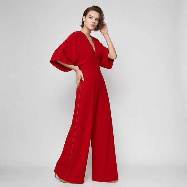 Women’s Wide-Leg Wrap Jumpsuit