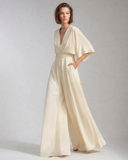 Women’s Wide-Leg Wrap Jumpsuit
