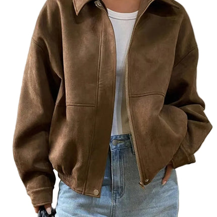 Women’s Zip-Up Jacket with Elasticized Trim