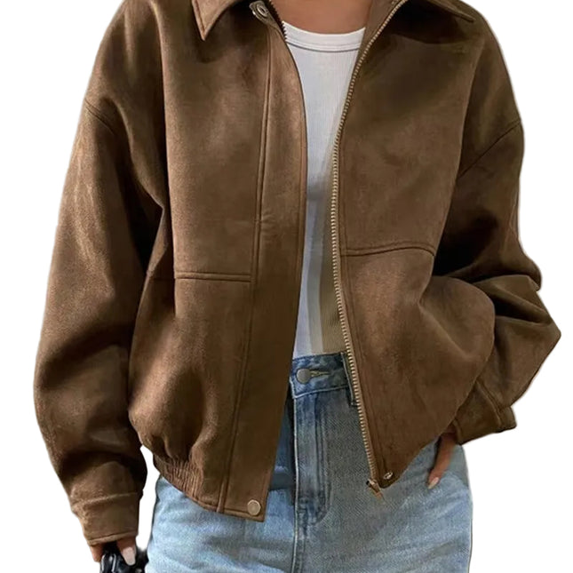 Women’s Zip-Up Jacket with Elasticized Trim
