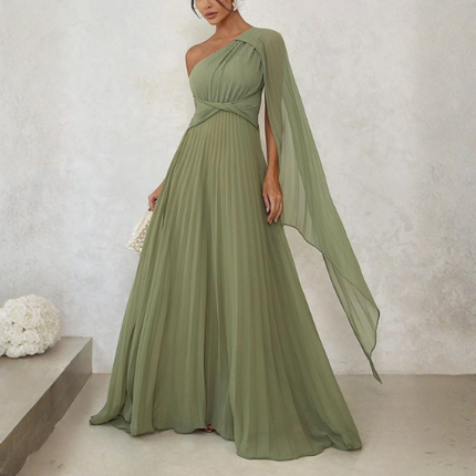 Women’s Asymmetrical Pleated Dress