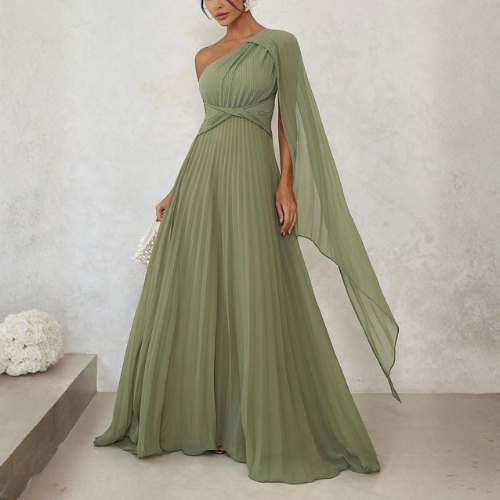 Women’s Asymmetrical Pleated Dress