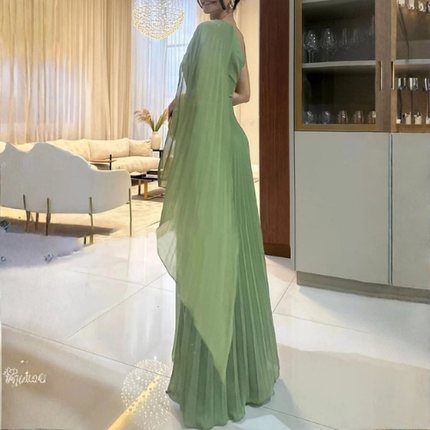 Women’s Asymmetrical Pleated Dress