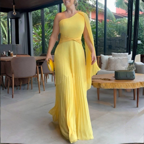Women’s Asymmetrical Pleated Dress