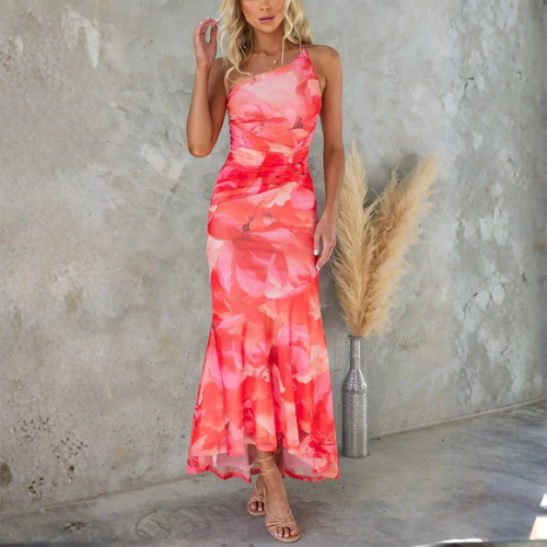 Women’s Floral Asymmetrical Dress