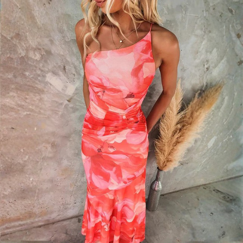 Women’s Floral Asymmetrical Dress