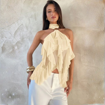 Women’s Halter Ruffle Top