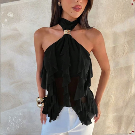 Women’s Halter Ruffle Top