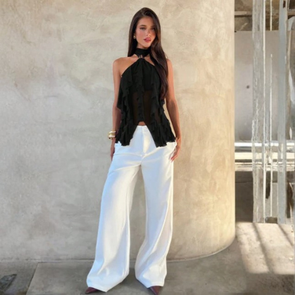 Women’s Halter Ruffle Top