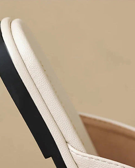 Women's Open Toe Crossover Strap Flat Sandals with Side Buckle
